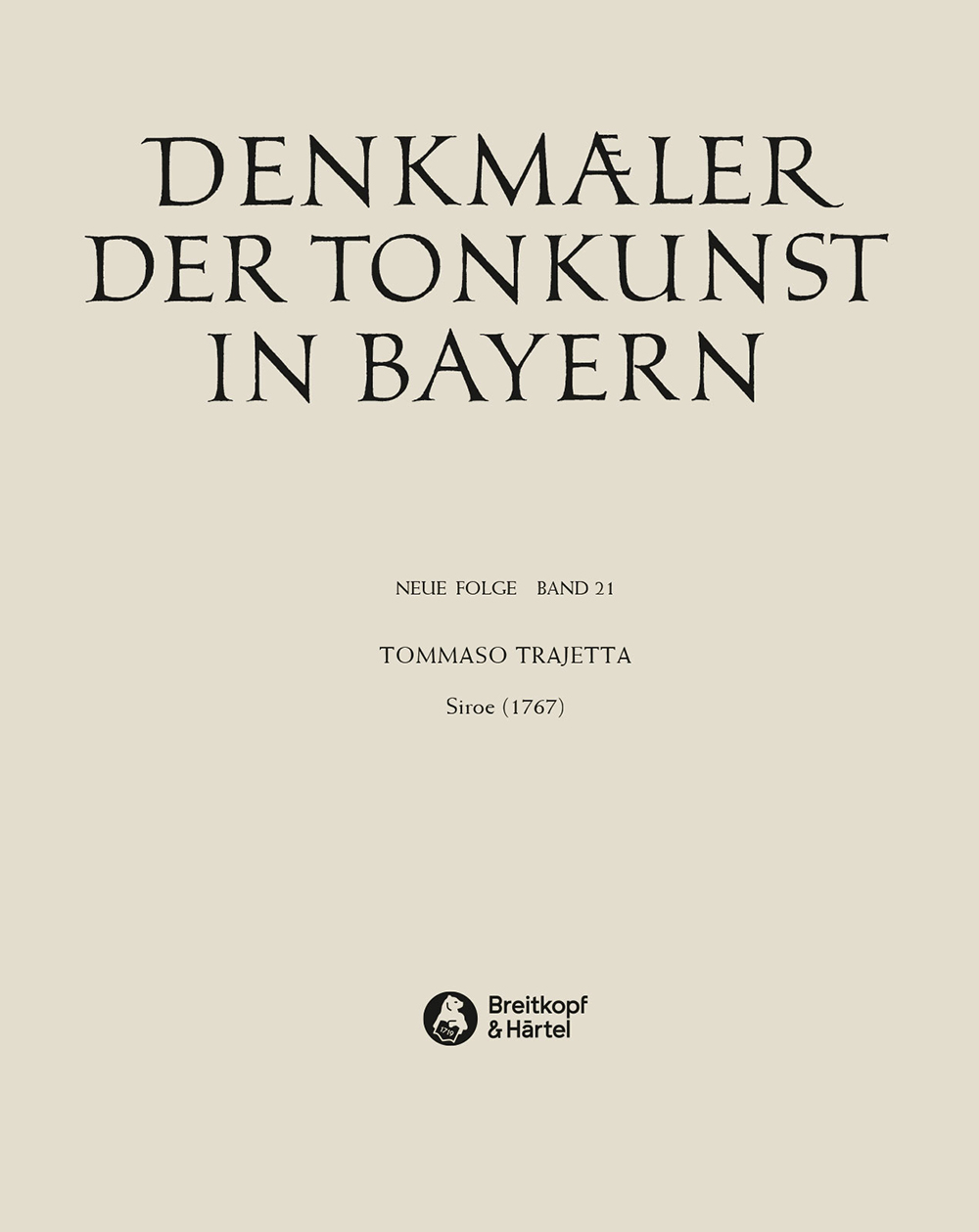 Vorderes Coverbild Siroe (1767)