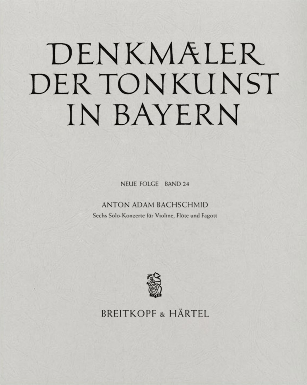 Vorderes Coverbild 6 Solokonzerte für Violine, Flöte und Fagott
