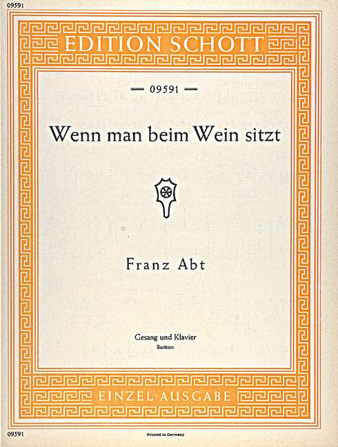 Vorderes Coverbild Wenn man beim Wein sitzt op. 204/3 