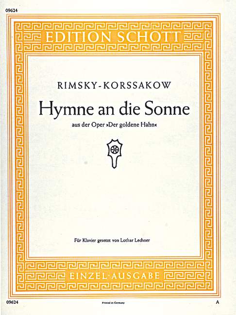 Vorderes Coverbild Hymne an die Sonne 