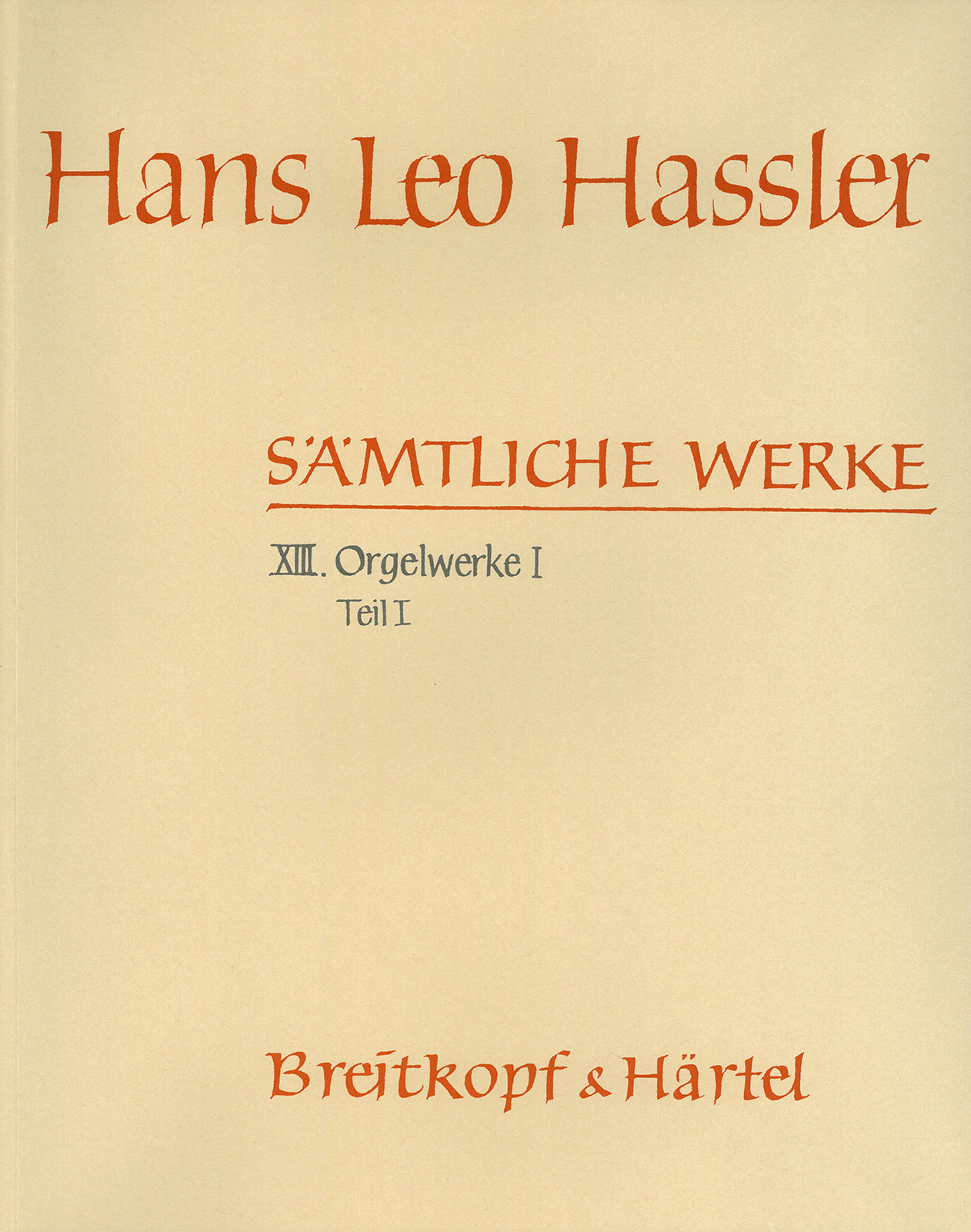 Vorderes Coverbild Sämtliche Werke, Band 13/1