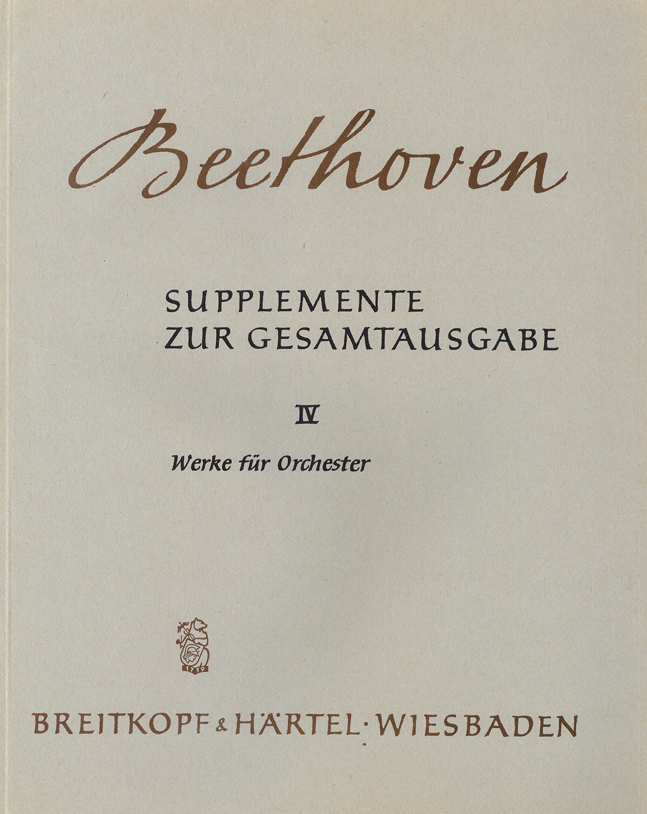 Vorderes Coverbild Werke für Orchester