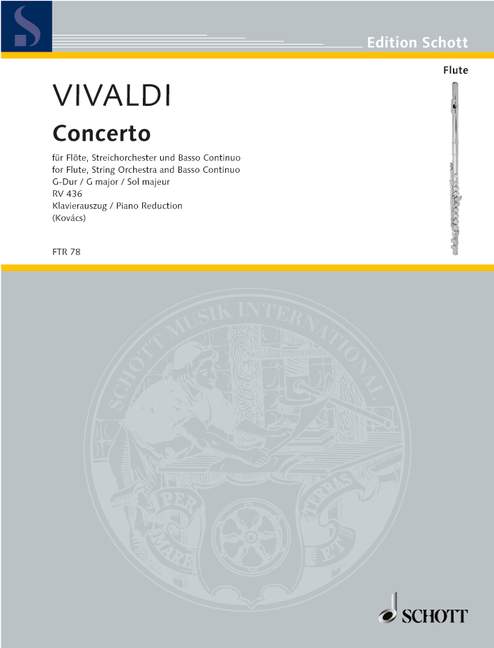 Vorderes Coverbild Concerto G-Dur RV 436/PV 140 F VI No. 8 