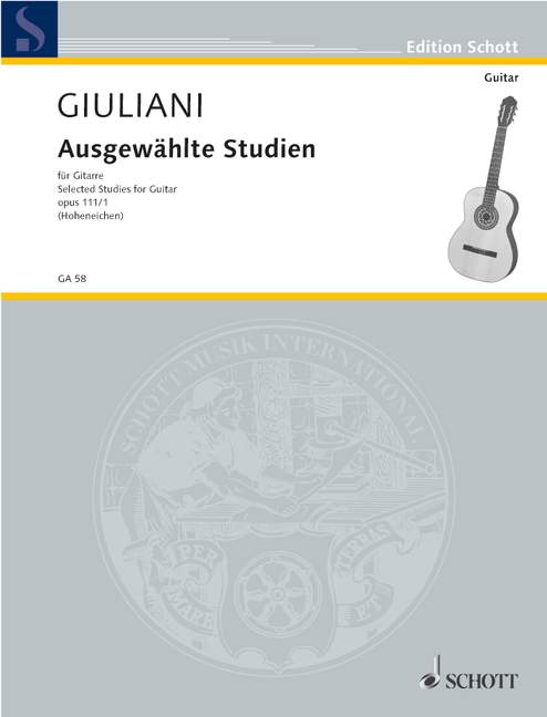 Vorderes Coverbild Ausgewählte Studien op. 111/1 
