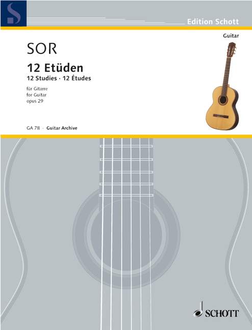 Vorderes Coverbild 12 Etüden op. 29 