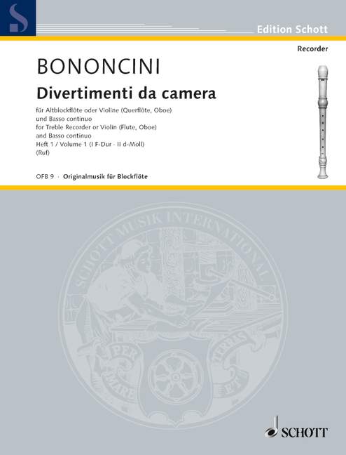 Vorderes Coverbild Divertimenti da camera 