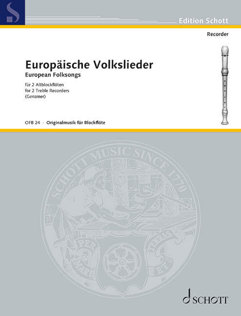 Vorderes Coverbild Europäische Volkslieder GeWV 272 