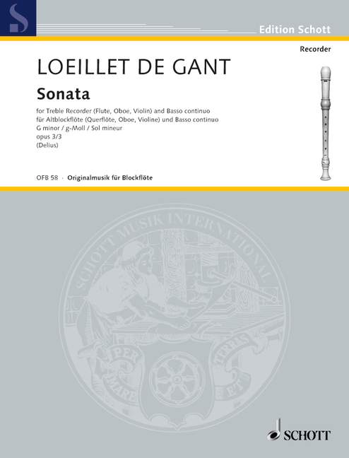 Vorderes Coverbild Sonata op. 3 