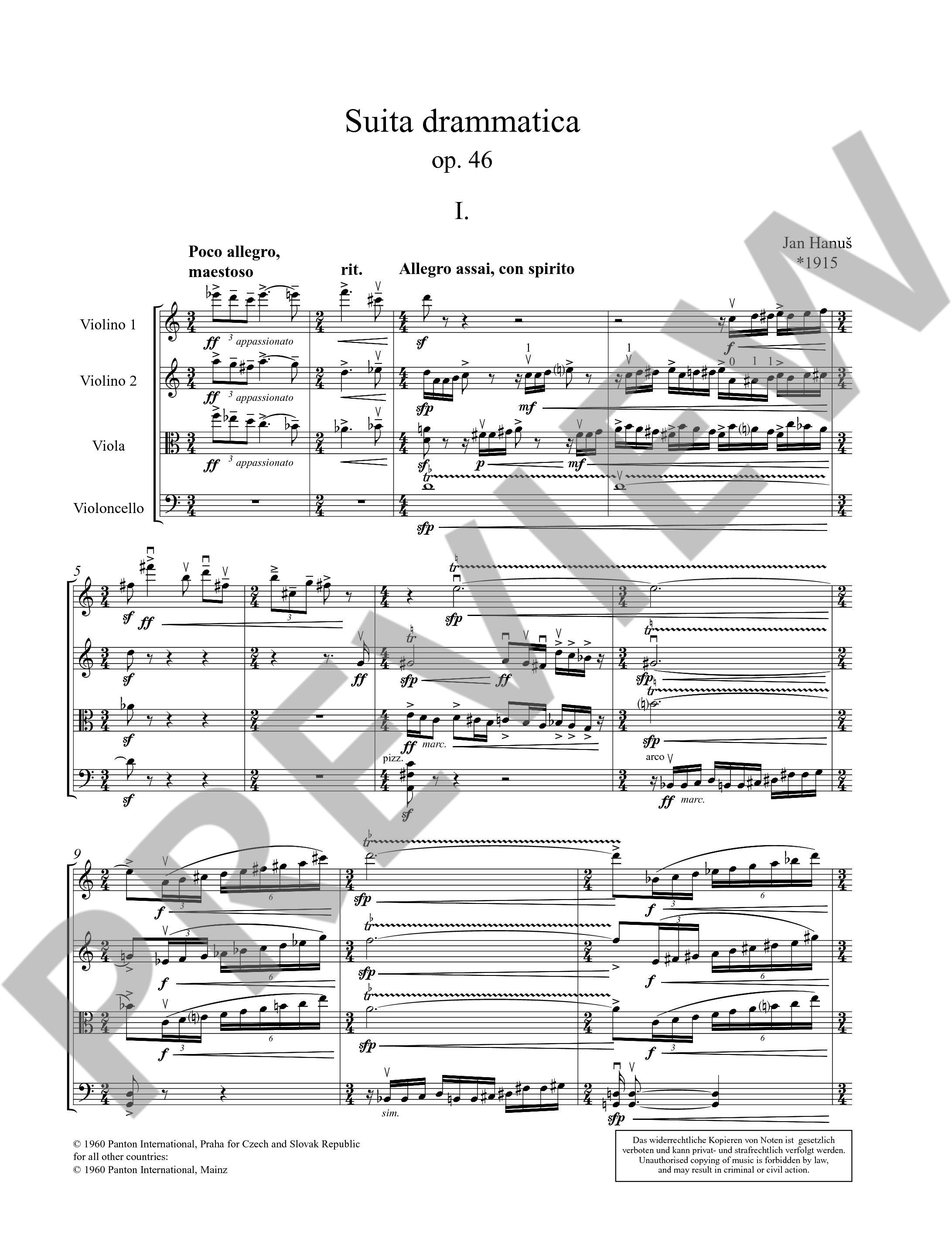 Anderes Coverbild Suita drammatica op. 46 