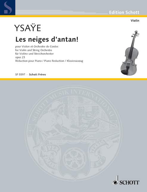 Vorderes Coverbild Les neiges d'antan! op. 23 