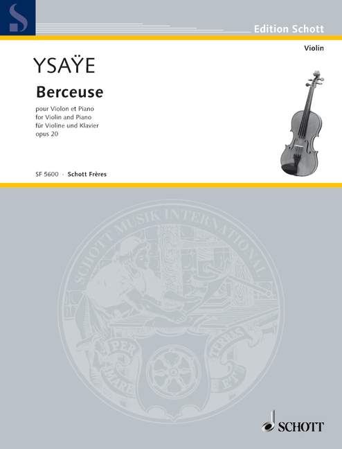 Vorderes Coverbild Berceuse op. 20 