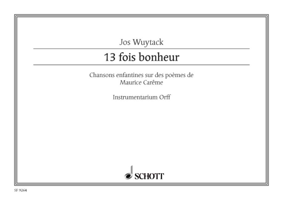 Vorderes Coverbild 13 fois bonheur' 
