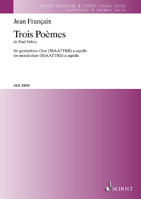 Vorderes Coverbild Trois Poèmes de Paul Valéry 