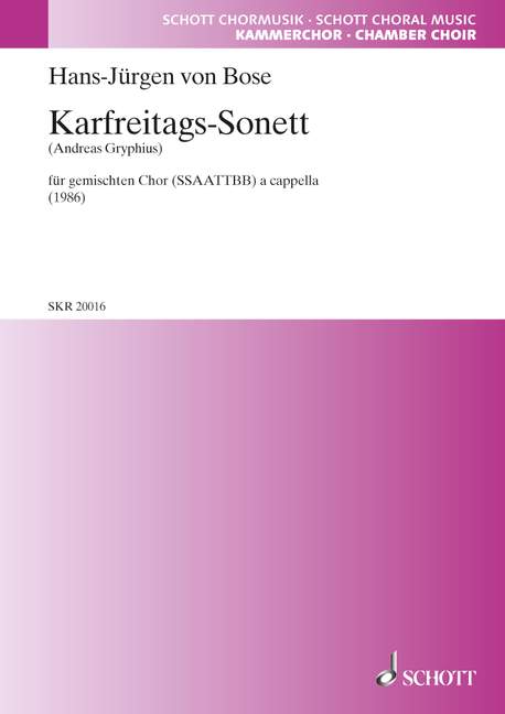 Vorderes Coverbild Karfreitags-Sonett 