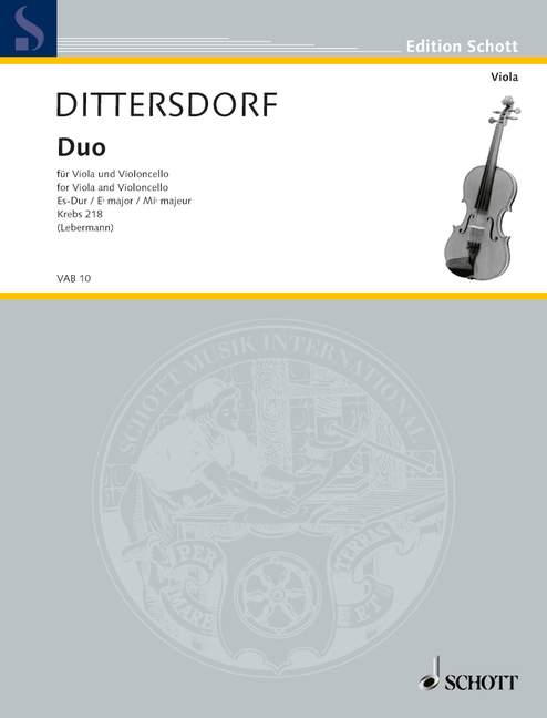 Vorderes Coverbild Duo Es-Dur Krebs 218 