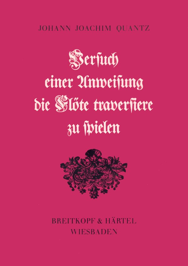 Vorderes Coverbild Versuch einer Anweisung die Flöte Traversiere zu spielen