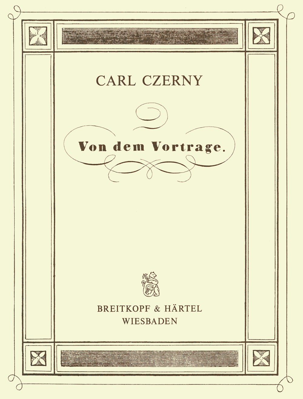 Vorderes Coverbild Von dem Vortrage
