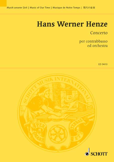 Vorderes Coverbild Concerto per contrabbasso ed orchestra 
