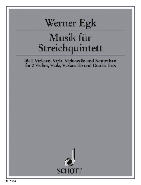 Vorderes Coverbild Musik für Streichquintett 