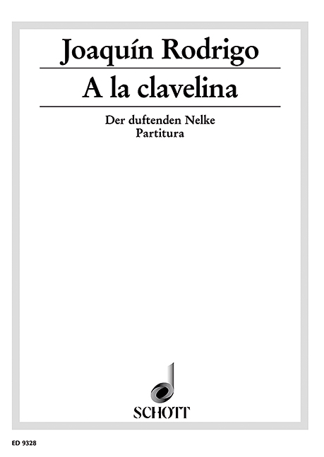 Vorderes Coverbild A la clavelina - Der duftenden Nelke 