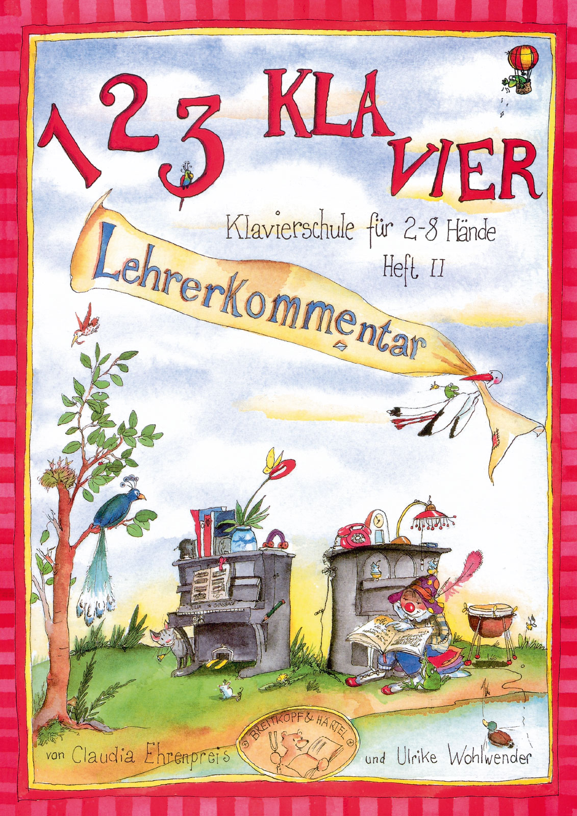 Vorderes Coverbild 1 2 3 Klavier. Lehrerkommentar zu Heft 2