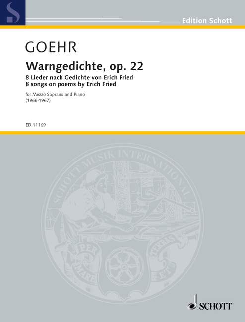 Vorderes Coverbild Warngedichte op. 22 