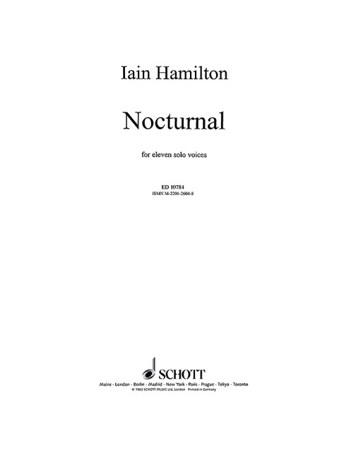 Vorderes Coverbild Nocturnal 