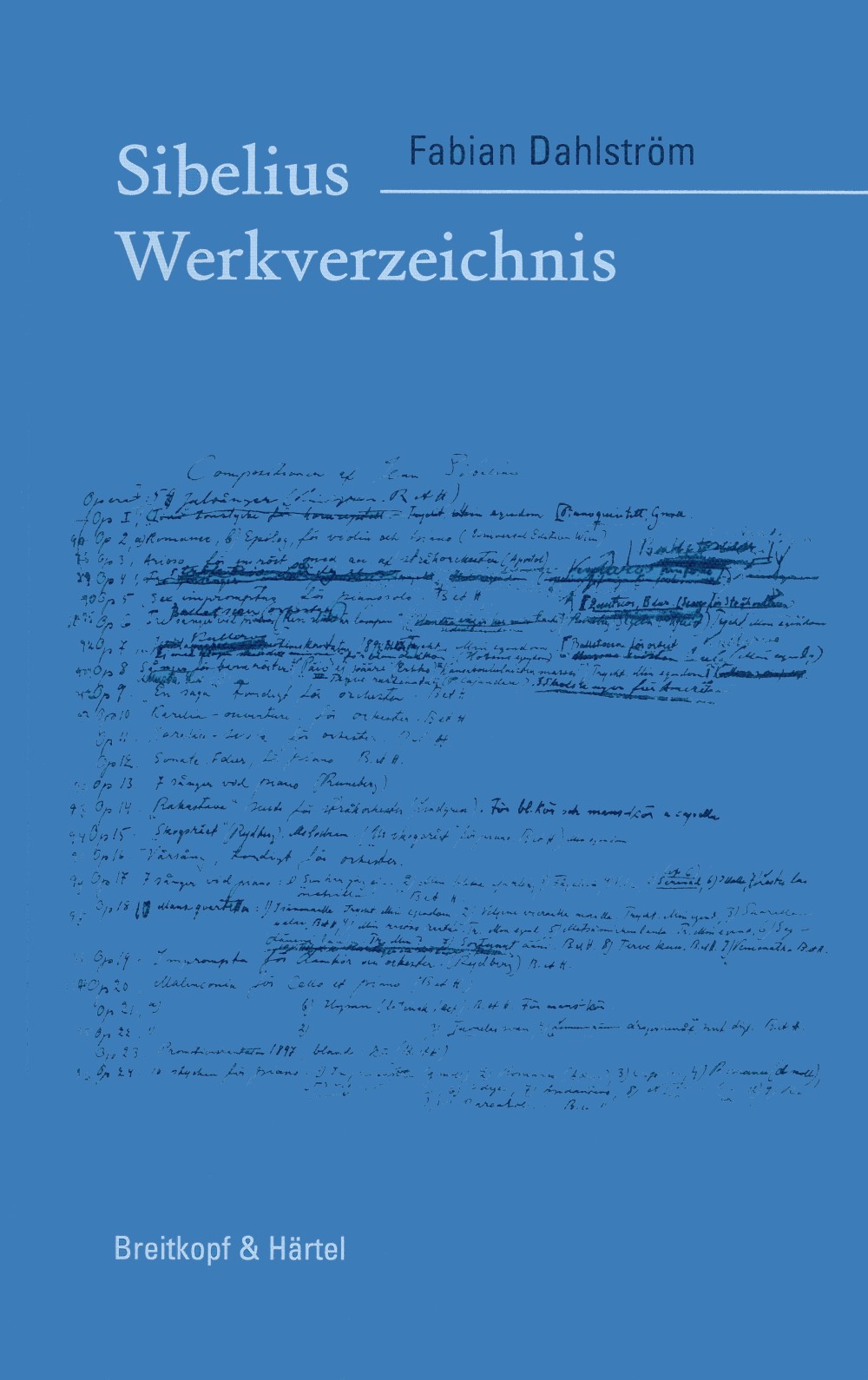 Vorderes Coverbild Jean Sibelius Werkverzeichnis
