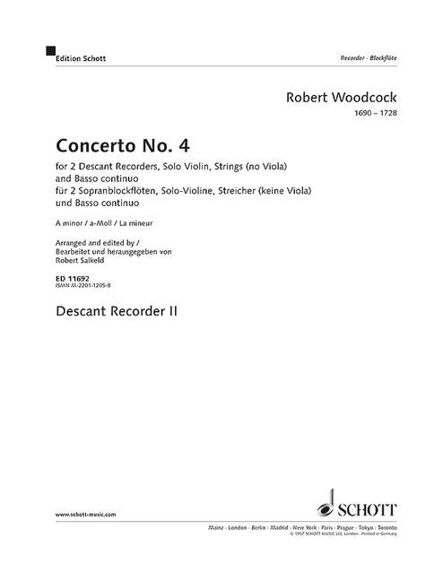 Vorderes Coverbild Concerto Nr. 4 a-Moll 