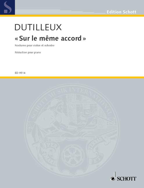 Vorderes Coverbild « Sur le même accord » 