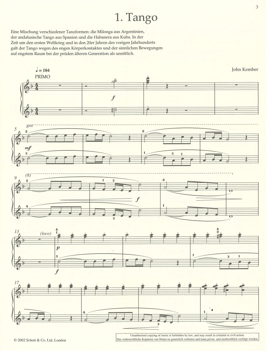 Anderes Coverbild Latin pieces for piano duet 