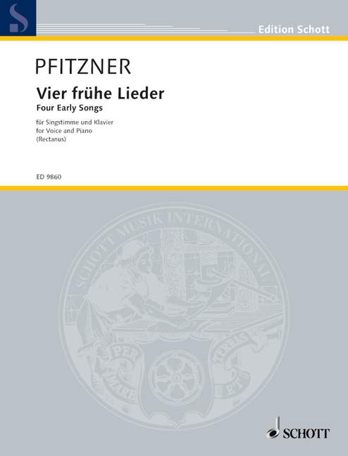 Vorderes Coverbild Vier frühe Lieder 