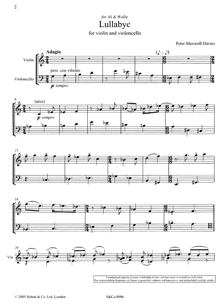 Anderes Coverbild Lullaby op. 339 
