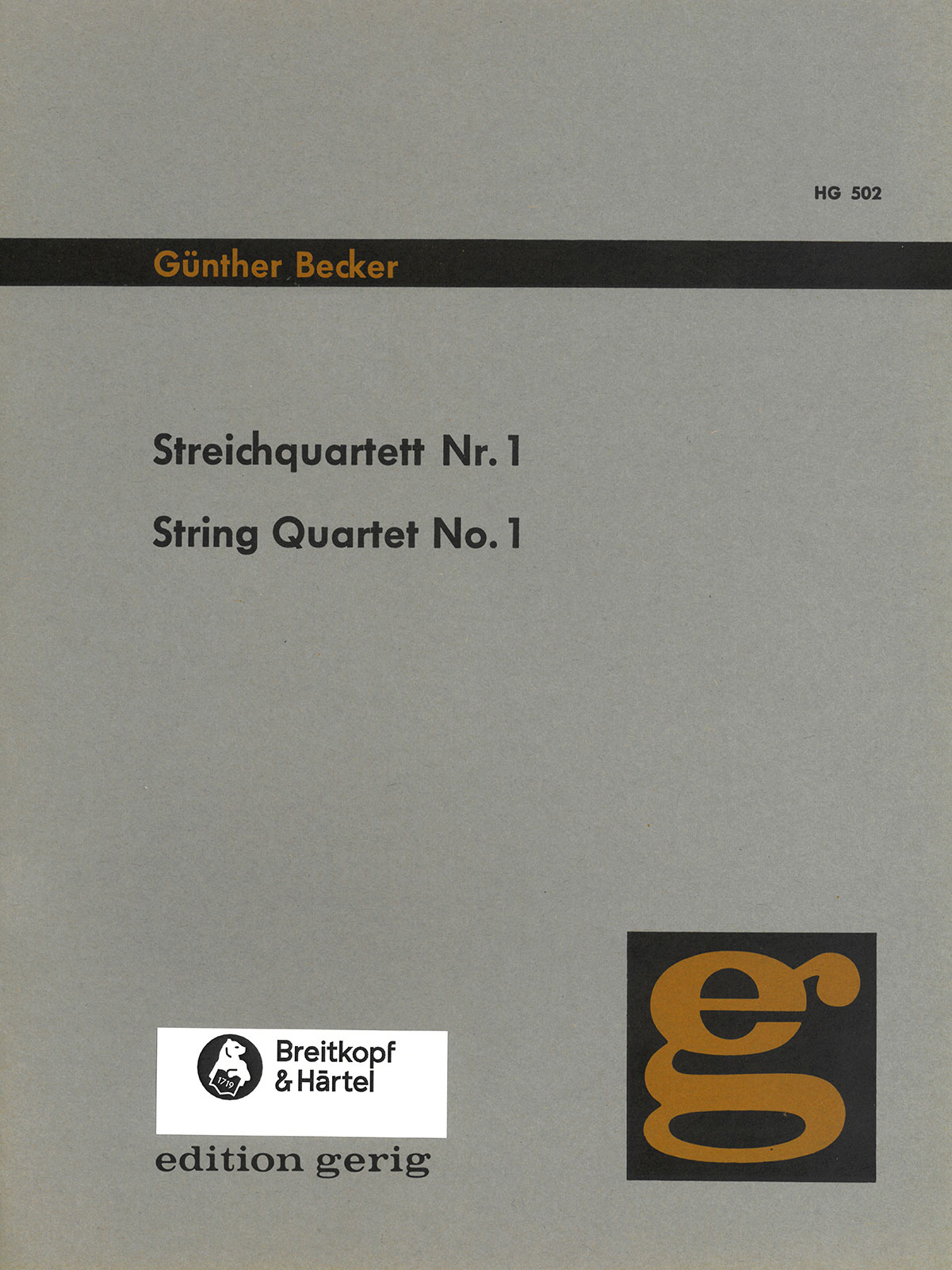 Vorderes Coverbild Streichquartett, Nr. 1