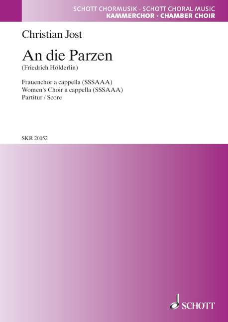 Vorderes Coverbild An die Parzen 