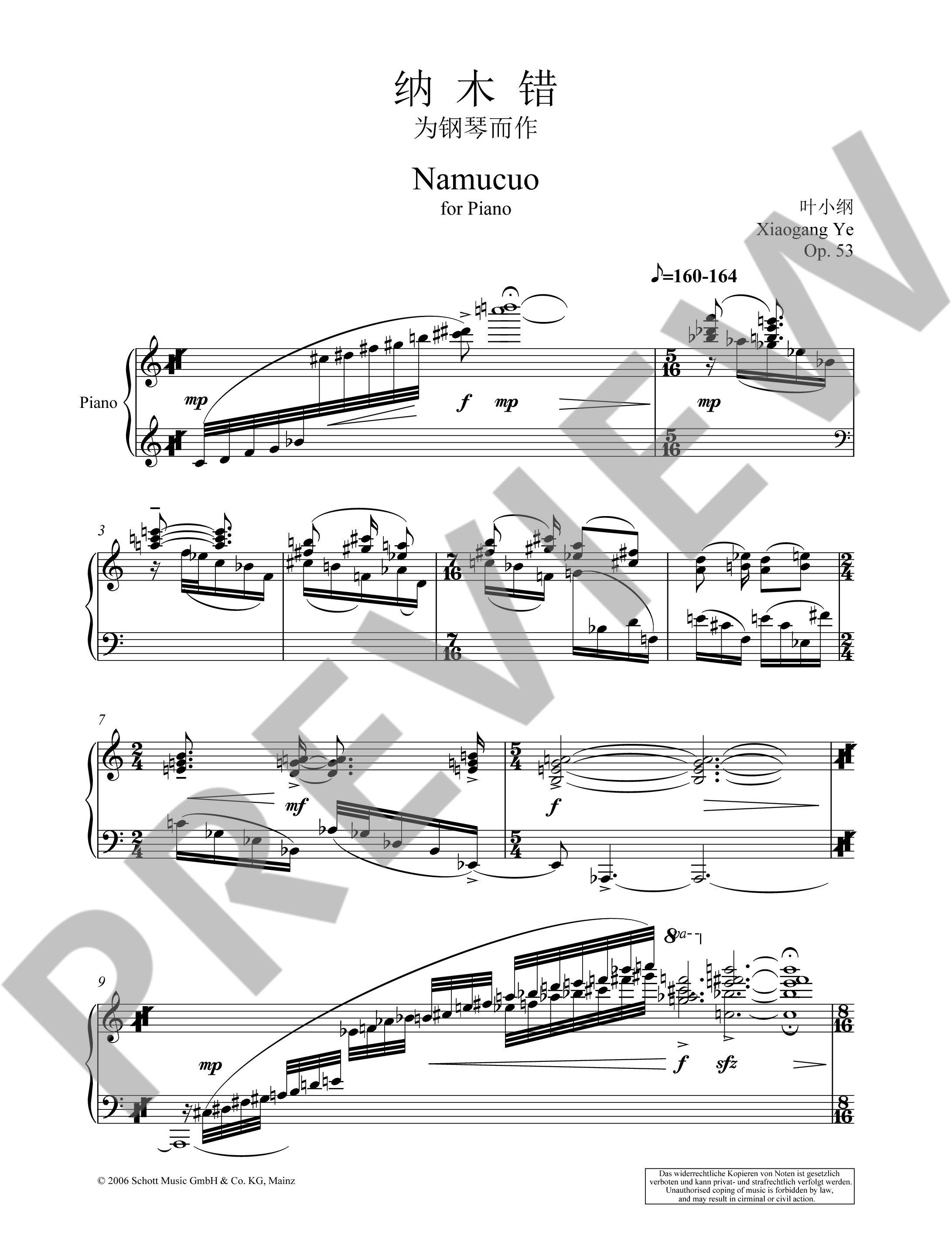 Anderes Coverbild Namucuo op. 53 