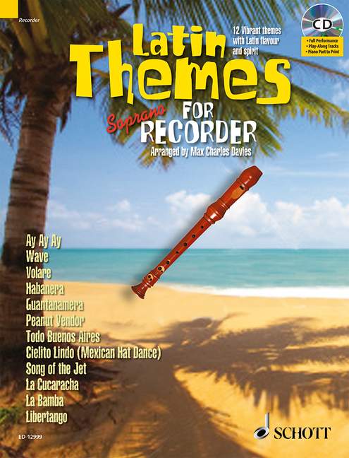 Vorderes Coverbild Latin Themes for Soprano Recorder 