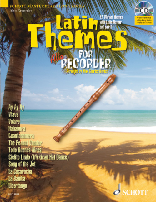 Vorderes Coverbild Latin Themes for Alto Recorder 
