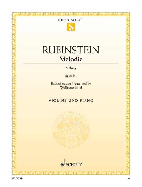 Vorderes Coverbild Melodie op. 3/1 