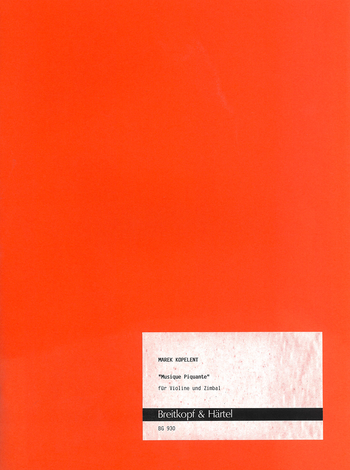Anderes Coverbild Musique piquante