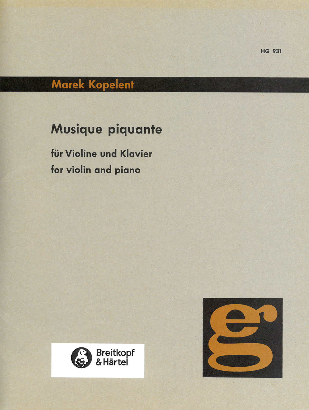 Vorderes Coverbild Musique piquante