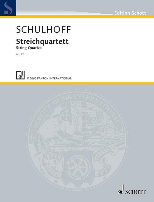 Vorderes Coverbild Streichquartett G-Dur op. 25 WV 43 