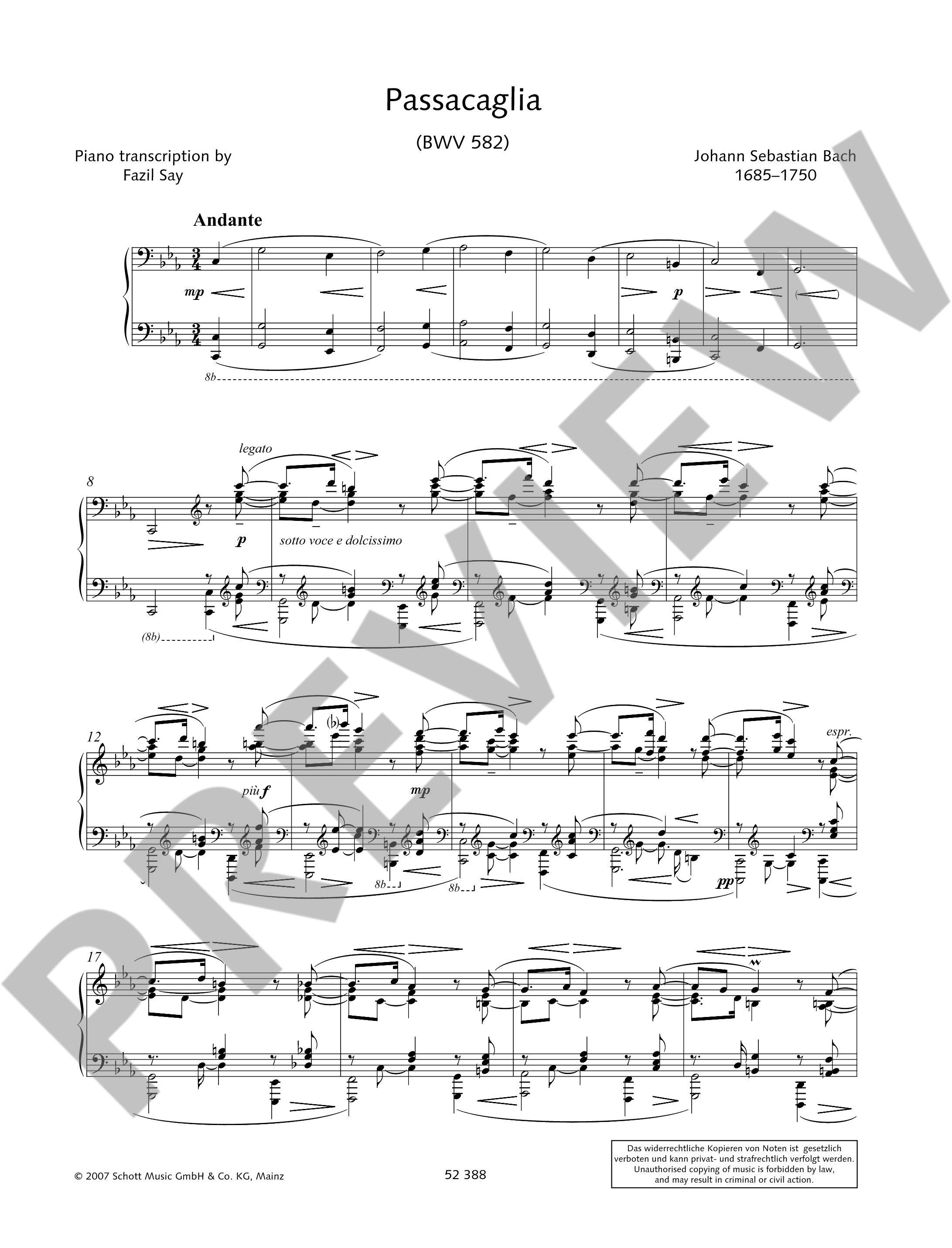 Anderes Coverbild Passacaglia op. 15 Band 12