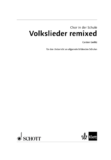 Vorderes Coverbild Volkslieder remixed 