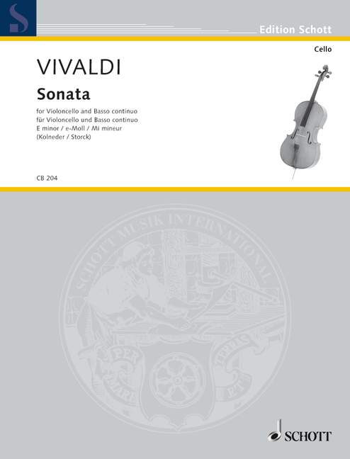 Vorderes Coverbild Sonata e-Moll 