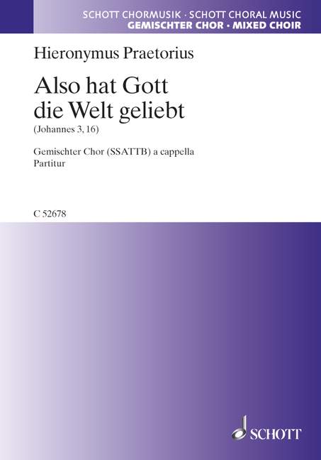 Vorderes Coverbild Also hat Gott die Welt geliebt 