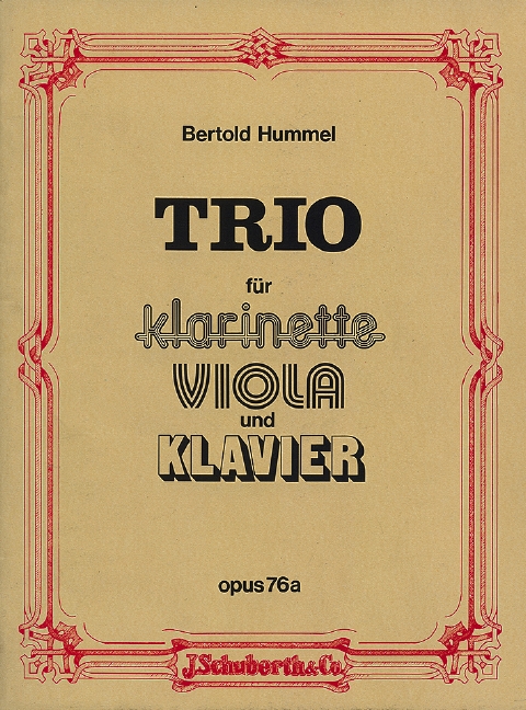 Vorderes Coverbild Trio op. 76a 