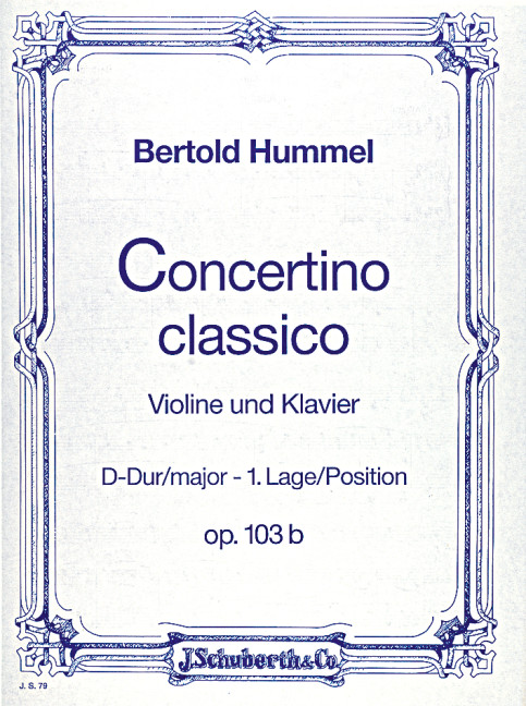 Vorderes Coverbild Concertino classico D-Dur op. 103b 