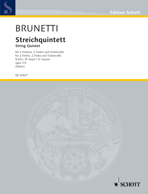 Vorderes Coverbild Streichquintett B-Dur op. 7/3 
