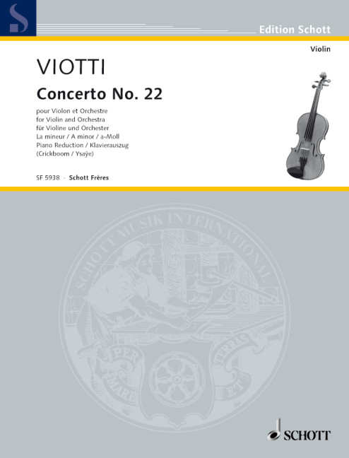 Vorderes Coverbild Konzert Nr. 22 a-Moll 